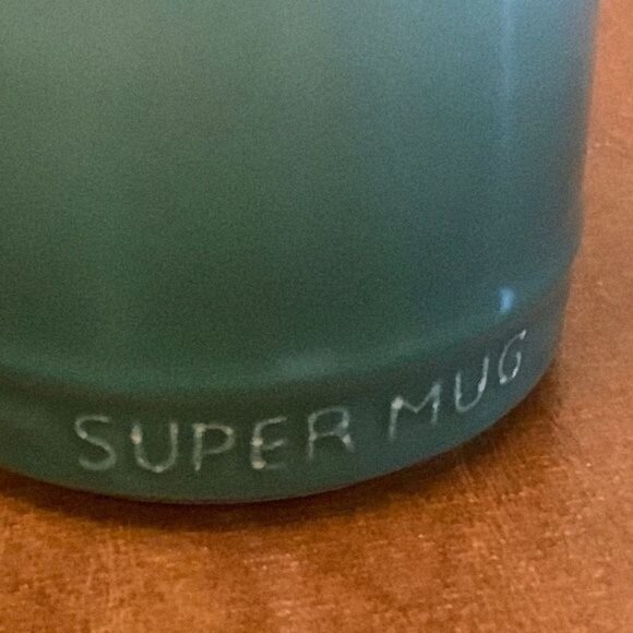 Ceramic "Super Mug" Blue Ombre Coffee Cup Set of 3 - Picture 5 of 10